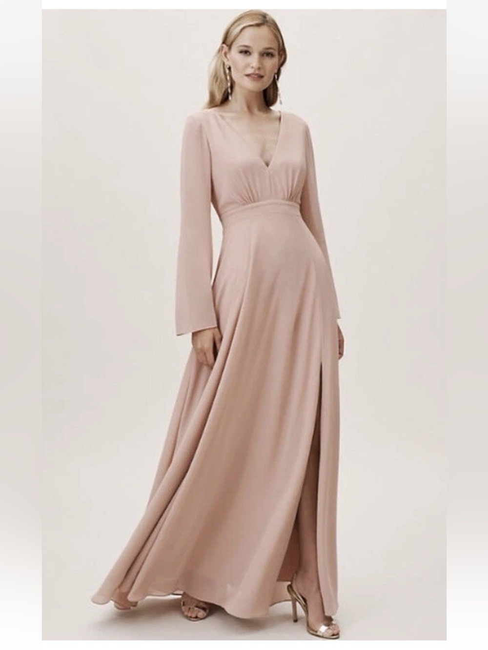 Anthropologie BHLDN Doris chiffon maxi maxi dress 16